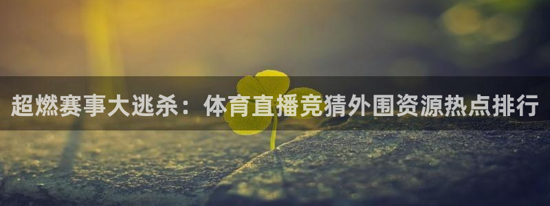 超燃赛事大逃杀：体育直播竞猜外围资源热点排行